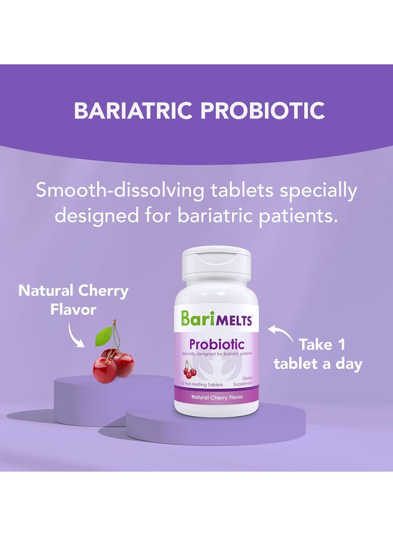 BariMelts Probiotic Dissolvable Bariatric Vitamins Natural Cherry Flavor 60 Fast Melting Tablets - Image 3