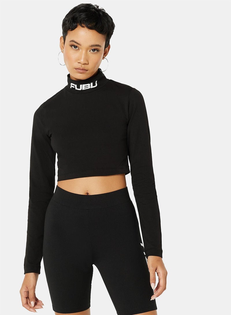 FUBU Logo High Neck Crop Top - Image 1