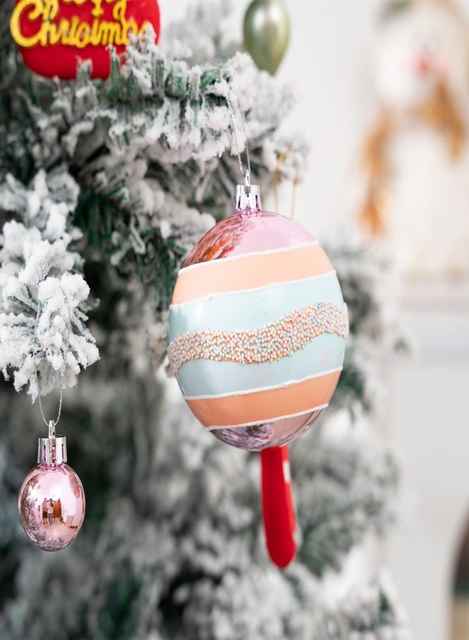 MERRYHEART 80PCS Pastel Christmas Ornaments Set, Assorted Colorful Candy Cake Giftbox Christmas Balls Ornaments, Shatterproof Xmas Baubles Hanging Decorations for Christmas Tree/Party/Holiday (Style 1) - Image 4