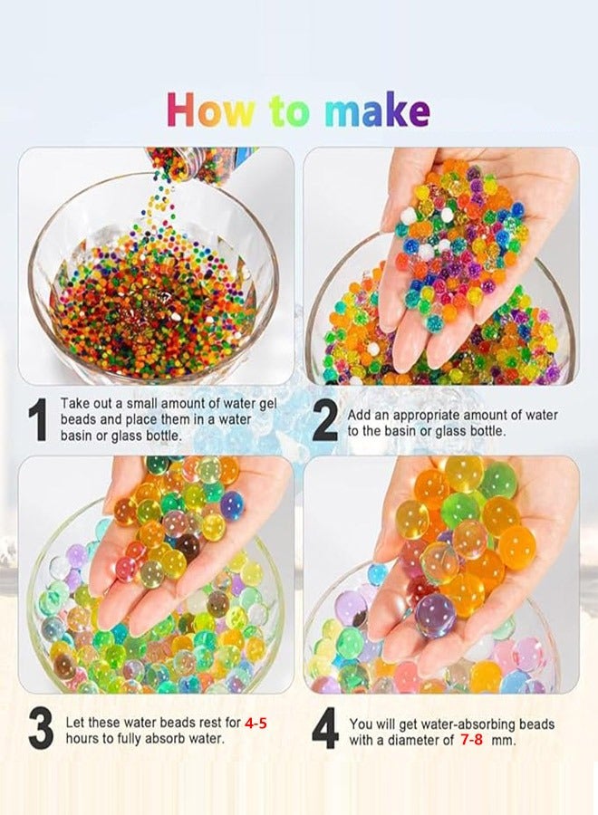 Gel Water Beads (50000pcs), 7-8mm Orbeez Water Balls ,Jelly Crystal Beads for Guntoy and Home Decoration  - Image 4