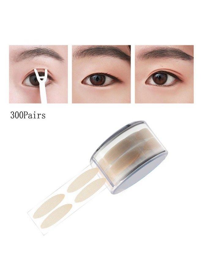 UPSTORE 300Pairs Portable Breathable Natural Invisible Single Sided Double Eyelid Tape Selfadhesive Eyelid Stickers Instant Eye Lift Strips With Y Fork For Hooded Droopy Uneven Monoeyelids (Mesh Stylewide) - Image 2