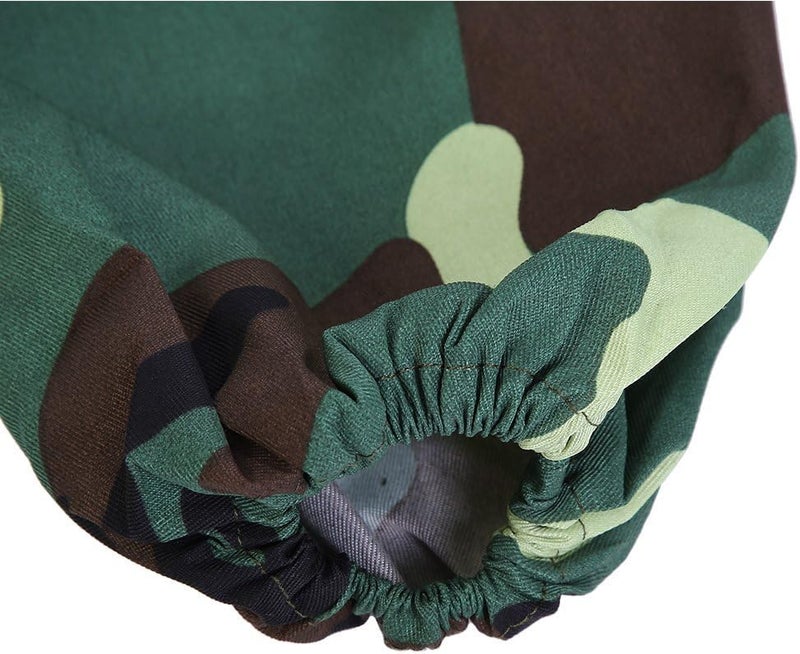 VALUEVIBES سترة تربية النحل مع غطاء - بدلة حماية نحل بتصميم تمويه أزرق لمربي النحل | معدات خفيفة لتربية النحل ورعاية الماشية (للجنسين) - Image 2