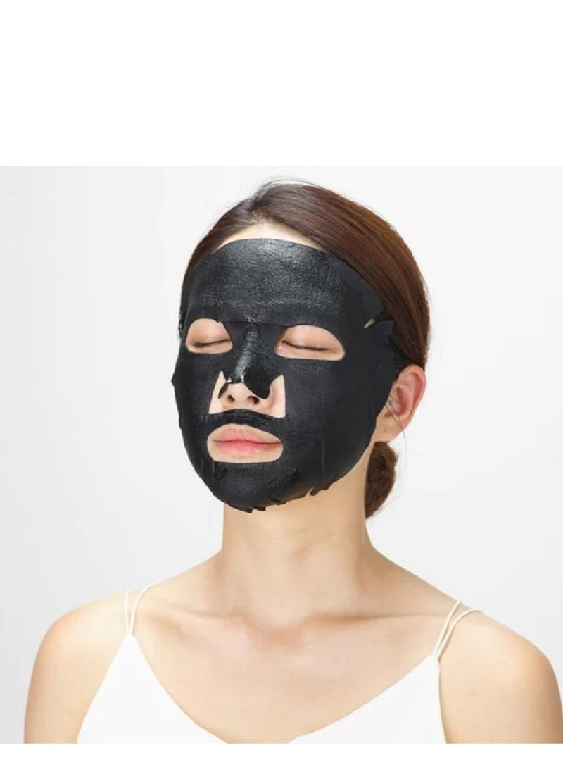 JAYJUN JJ Real Water Brightening Black Hydro Mask, Pack of 10 Sheets, 25ml, 0.84 fl. oz, Brightening, Hydrating, Sheet Mask  - Image 3