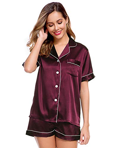 LecGee Pajamas Set Short Sleeve Sleepwear Womens Button Down Nightwear Soft Pj Lounge Sets - Image 2