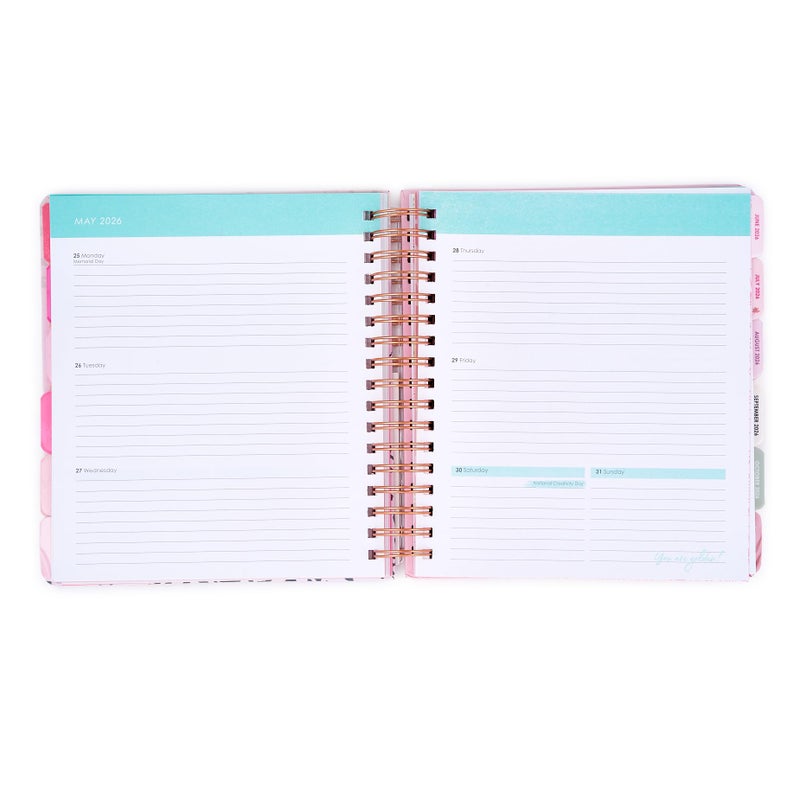 Votum 18 Month Hard Cover Planners/Calendars 10" x 10", January 2026 - June 2027 - Daily, Weekly & Monthly Organizer with Pens, Stickers, and a Sturdy Cover - Blessed - Image 4