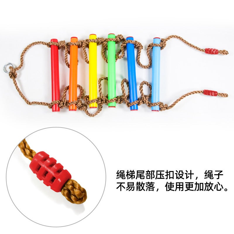 Children'S Ladder Indoor And Outdoor Children'S Ladder Walking Flat Belt Toy Plastic Wooden Soft Ladder Connection Belt - Image 4
