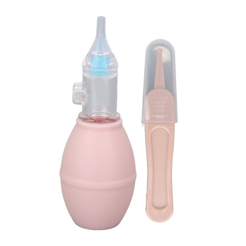 Baby Nasal Aspirator Silicone Double Valve Backflow Prevention Strong Suction - Portable Mini Nose Cleaner for Newborns Toddlers - Image 1