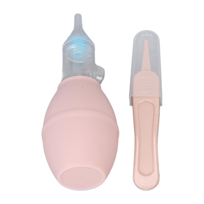 Baby Nasal Aspirator Silicone Double Valve Backflow Prevention Strong Suction - Portable Mini Nose Cleaner for Newborns Toddlers - Image 4