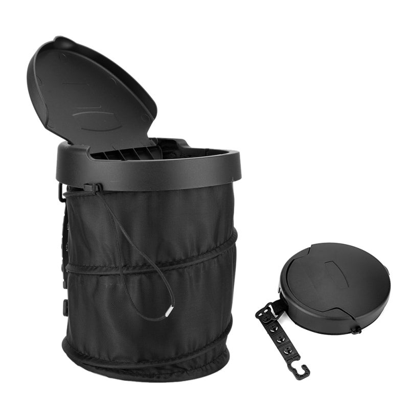Car Trash Can Oxford Cloth Leakproof Foldable Trash Bin - Durable Easy Clean Car Garbage Bag for Vehicle Organization - Image 2