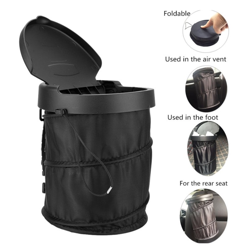 Car Trash Can Oxford Cloth Leakproof Foldable Trash Bin - Durable Easy Clean Car Garbage Bag for Vehicle Organization - Image 5