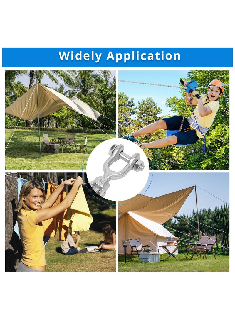 Hot Dipped Galvanized Steel Jaw and Jaw Turnbuckle - Heavy Duty Turnbuckle Closed Body Jaw, 1/2 Threaded Diameter x 18, 3500 lbs Working Load Limit - Durable, Weather Resistant for Wire Rope Cable - Image 4