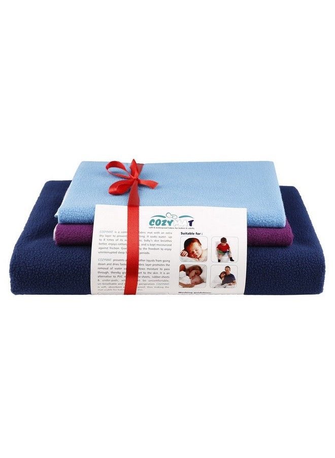Cozymat - Newnik Reusable Absorbent Sheets Underpads Combo (Navyblueplumfiroza) - Image 1
