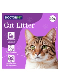 DOCTERPET Doctor Pet Silica Gel Cat Litter 16L - Lavender Scented Crystals, Hygienic, Dust-Free, Zero Tracking, Long-Lasting, Superior Odor Control  - Image 3