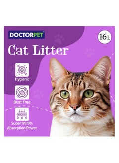 DOCTERPET Doctor Pet Silica Gel Cat Litter 16L - Lavender Scented Crystals, Hygienic, Dust-Free, Zero Tracking, Long-Lasting, Superior Odor Control  - Image 4