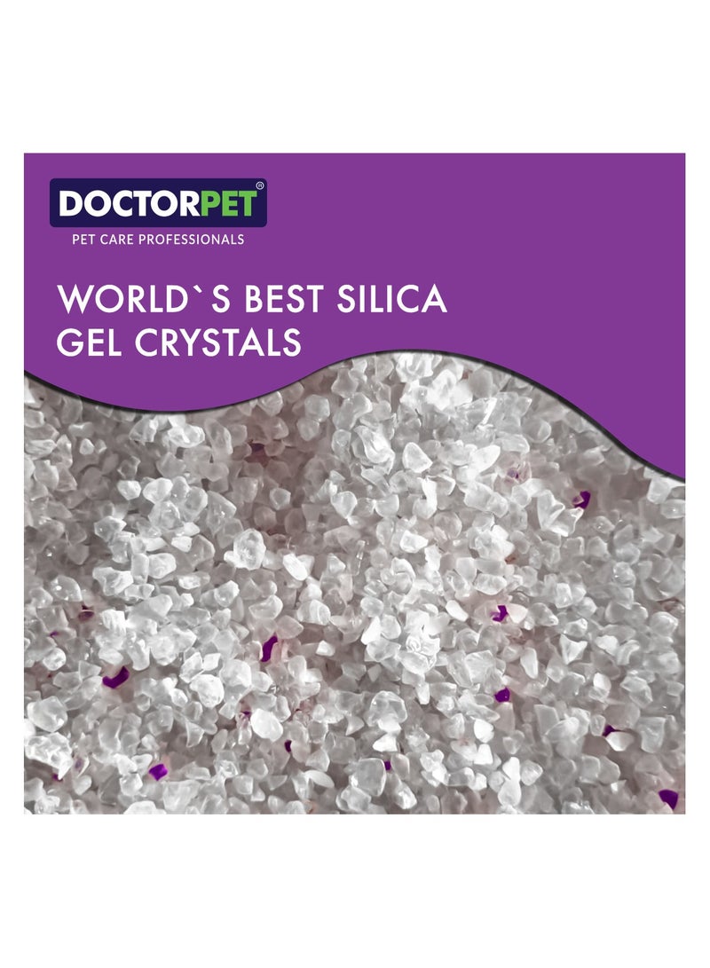 DOCTERPET Doctor Pet Silica Gel Cat Litter 16L - Lavender Scented Crystals, Hygienic, Dust-Free, Zero Tracking, Long-Lasting, Superior Odor Control - Image 5