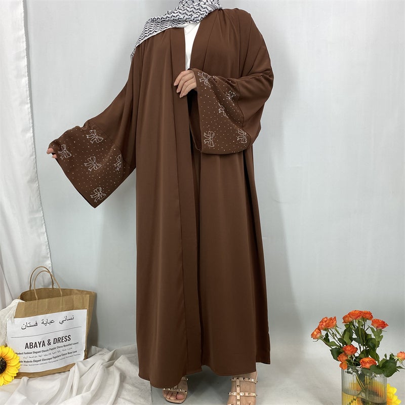 كارديغان بفيونكة مرصعة بالكريستال الفاخر للفساتين العصرية عبر الحدود على نون - Image 2