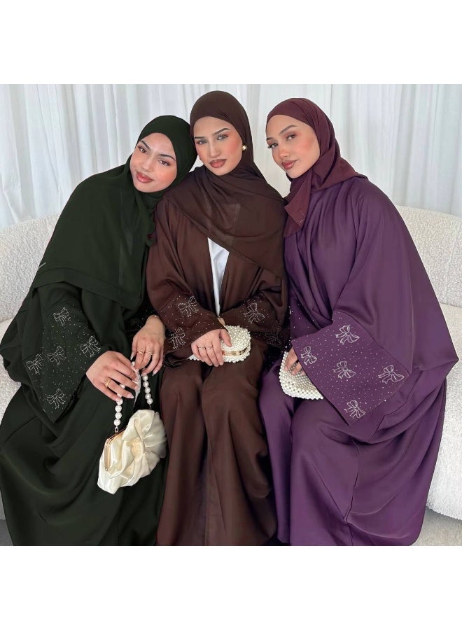 كارديغان بفيونكة مرصعة بالكريستال الفاخر للفساتين العصرية عبر الحدود على نون - Image 4