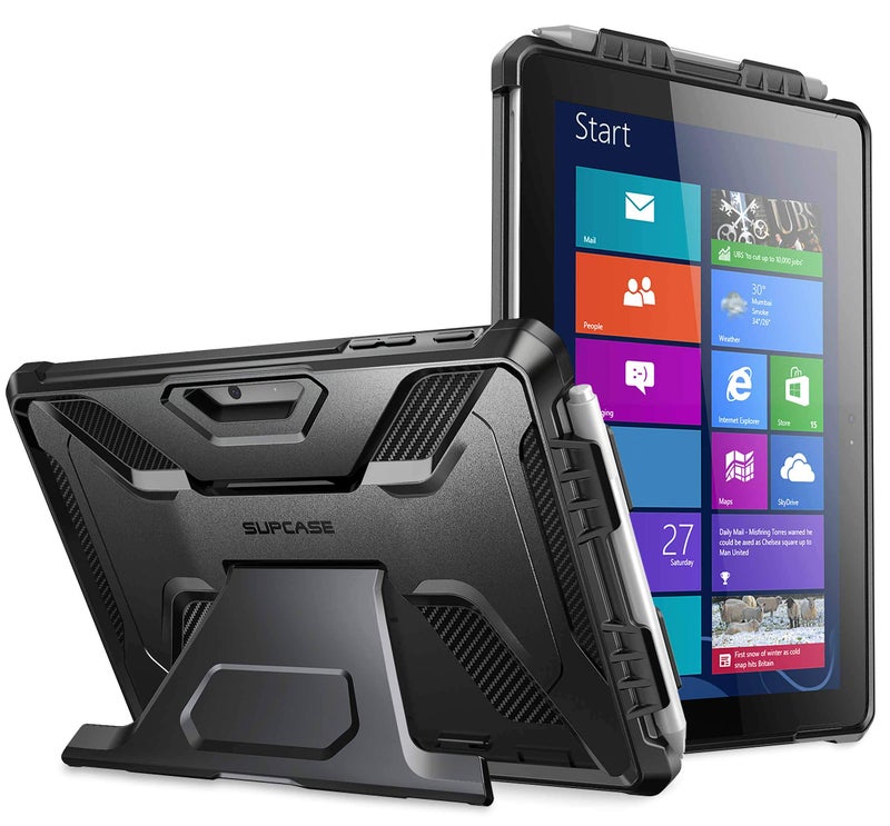 SUPCASE [UB Pro Series] Case for Microsoft Surface Go 4 (2023) / Surface Go 3 (2021) / Surface Go 2 (2020) / Surface Go (2018), Full-Body Kickstand Rugged Protective Case (Black) - Image 1