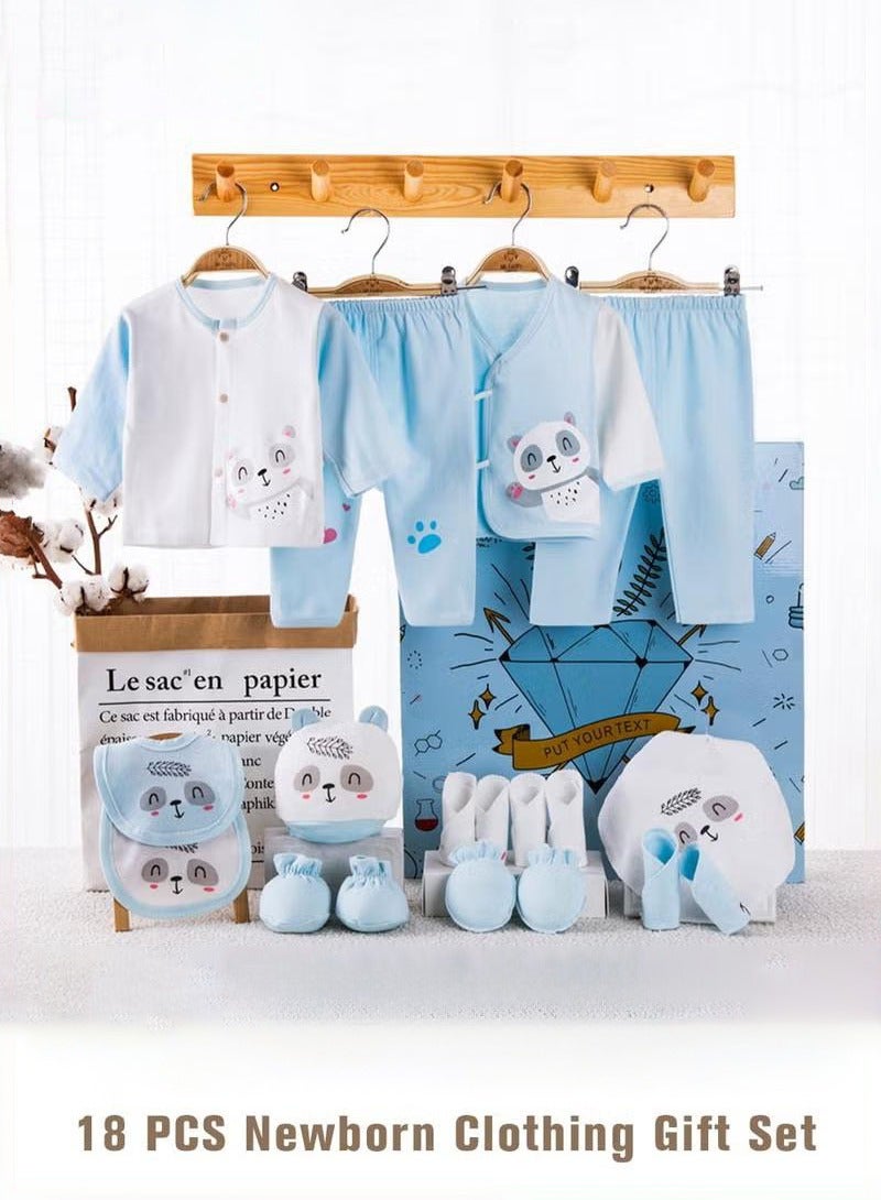 XiuWoo 18 PCS Newborn Baby Gift Box Babies Clothes Set Infant Clothing Rompers Coat Socks Hat 100% Cotton for Boys Girls 59CM for 0-3 Month - Image 1