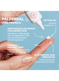 SVR SVR Palpebral Eyelid Cream. Hyaluronic Acid & Shea Butter Ultra-Soothing Cream for Extremely Dry, Itchy & Sensitive Skin Prone to Irritations. Steroid-free, Fragrance-free Formula, 0.5 fl.oz  - Image 3
