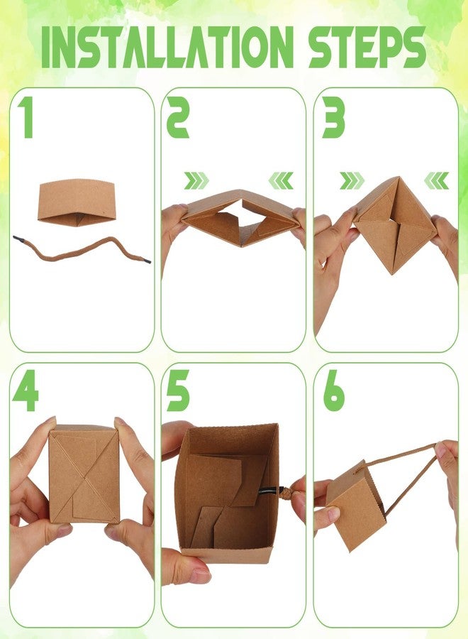 Beupy 100 Pcs Succulent Wrap Bags Bulk 2.5 Inch Mini Kraft Paper Succulent Wrap Bags with Handles & Thank You Stickers for Wedding Baby Shower Succulent Plants Party Favors for Guests - Image 3