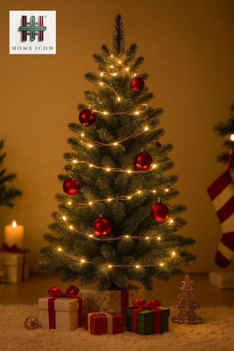 Home Icon حزمة 2 من أضواء الجنية - 10م 33 قدم 100 LED دافئ أبيض مضيئة مقاومة للماء - Image 4
