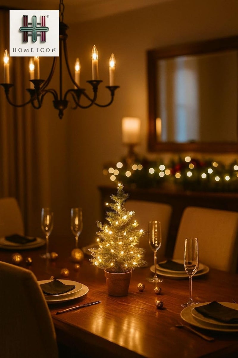 Home Icon حزمة 2 من أضواء الجنية - 10م 33 قدم 100 LED دافئ أبيض مضيئة مقاومة للماء - Image 5