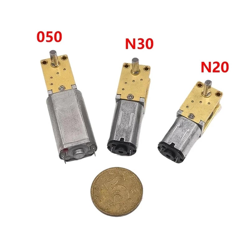 N30 علبة تروس دودية بجميع أجزائها معدنية، عمود خرج بزاوية قائمة، سرعة 50-200 دورة في الدقيقة، 3 فولت - 12 فولت، مشغل إلكتروني - Image 4