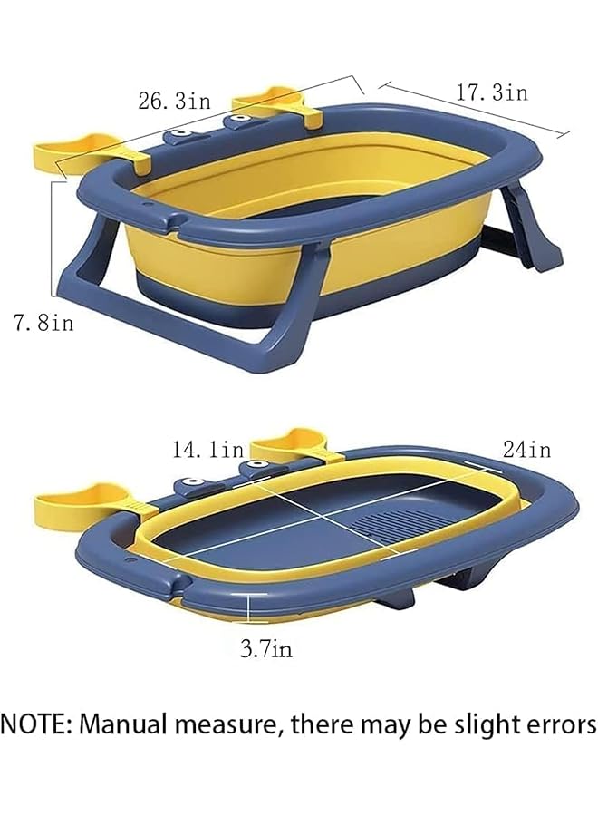 LINJIE Baby Bathtub Baby Bathtub Portable With Baby Cushion Foldable Infant Shower Basin With Drain Hole Shower Basin With Non Slip Support Leg For 0 2 Years Boy Girl - Image 4