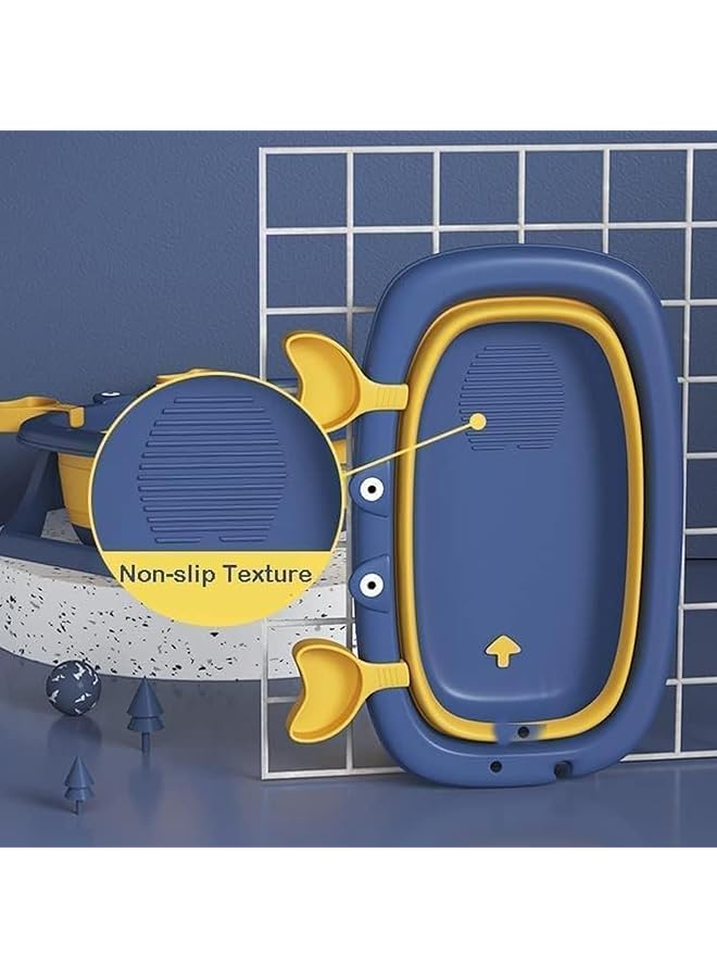 LINJIE Baby Bathtub Baby Bathtub Portable With Baby Cushion Foldable Infant Shower Basin With Drain Hole Shower Basin With Non Slip Support Leg For 0 2 Years Boy Girl - Image 3