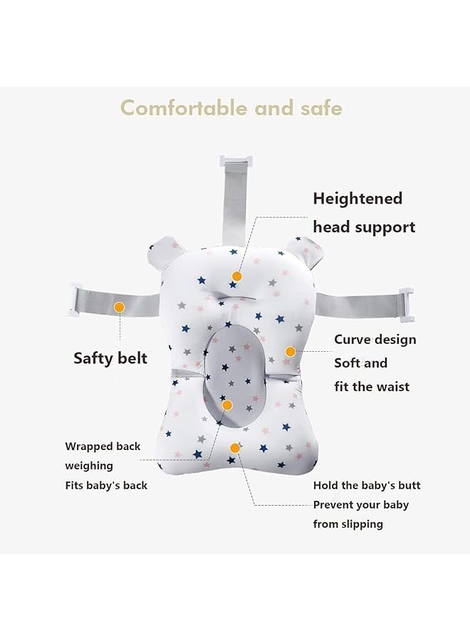 LINJIE Baby Bathtub Baby Bathtub Portable With Baby Cushion Foldable Infant Shower Basin With Drain Hole Shower Basin With Non Slip Support Leg For 0 2 Years Boy Girl - Image 5