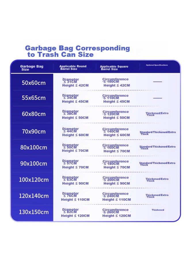 Yessel Yizhixuan Extra Large 100 Garbage Bags 90*100cm, Thickened For Property Management, Office, Commercial Use, Hotel, And Cleaning Trash Can Bags - Image 5