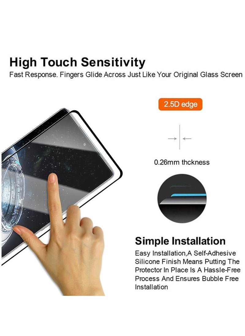 Generic - [1+1 Sets] For Xiaomi Redmi Note 14 Pro 5G/ Xiaomi Poco X7 5G Case & Screen Protector Transparent Frame Protective Cover with Tempered Glass Screen Protector - Image 1
