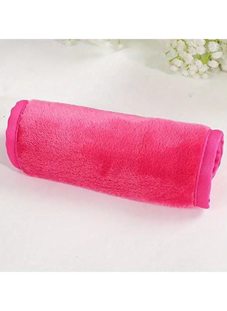 ORiTi 1Pc Make up Remover Cloths Microfiber Reusable Fast Drying Washcloth Face Towels for Women - Red  - Image 1