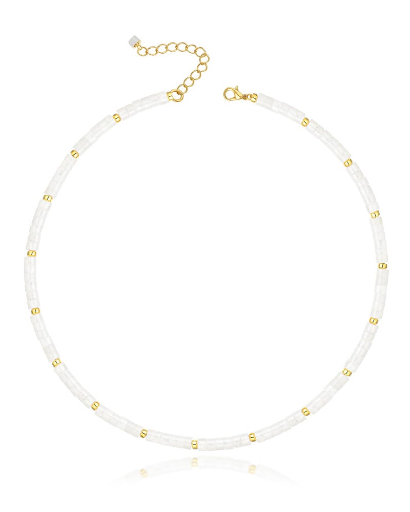MIDDLUX Choker Necklace for Women, Clear Quartz Necklace, Beaded Necklaces Summer Jewelry, Boho Crystal Necklaces for Women - Image 1