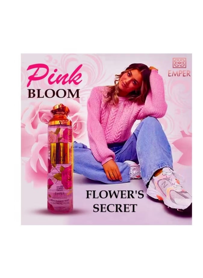 Emper Flower's Secret Pink Bloom Body Mist For Women 250ml  - Image 2