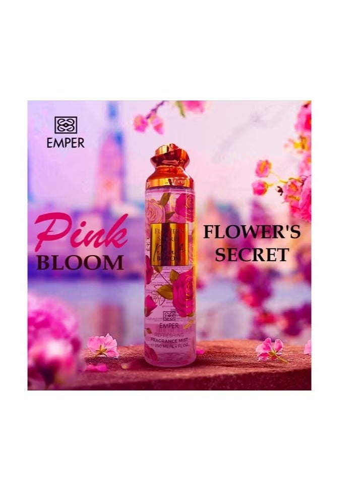 Emper Flower's Secret Pink Bloom Body Mist For Women 250ml  - Image 3