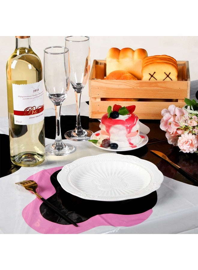 Remagr 3 Pcs Pink Cowgirl Cow Print Table Cover Plastic Rectangle Cowgirl Farm Animal Theme Party Tablecloth Pink Black And White Cow Print Disposable For Kids Barnyard Baby Shower Birthday Party Supplies - Image 5