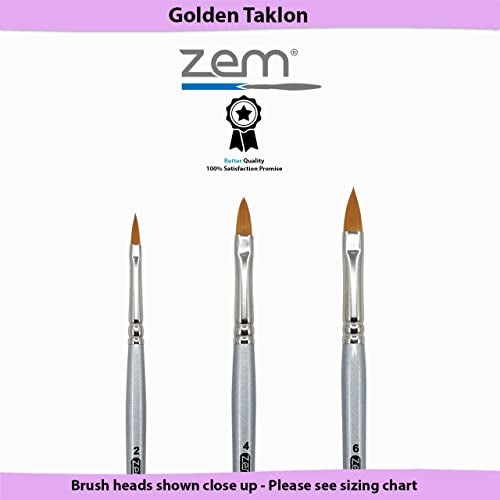 ZEM Brush Golden Taklon Cat's Tongue Brush Set - Image 4
