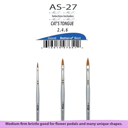 ZEM Brush Golden Taklon Cat's Tongue Brush Set - Image 2
