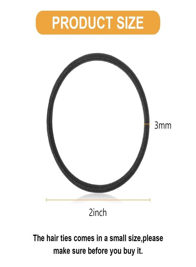 Canlierr 2000 Pcs Elastics Hair Ties Bulk Ponytail Holders Hair Bands Small Elastic Band Accessories for Women Men Straight Thick Curly (3 mm) - Image 2