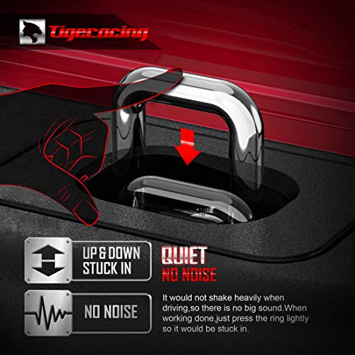 Tigeracing Tie Down Anchors Retractable Truck Bed Top Side D Ring Compatible with 98-12 Ranger / 98-2014 F150 / 98-2016 F250 & F350 Super Duty -Fit Rear Stake Pockets - 3000 LBS Capacity of 2 - Image 5