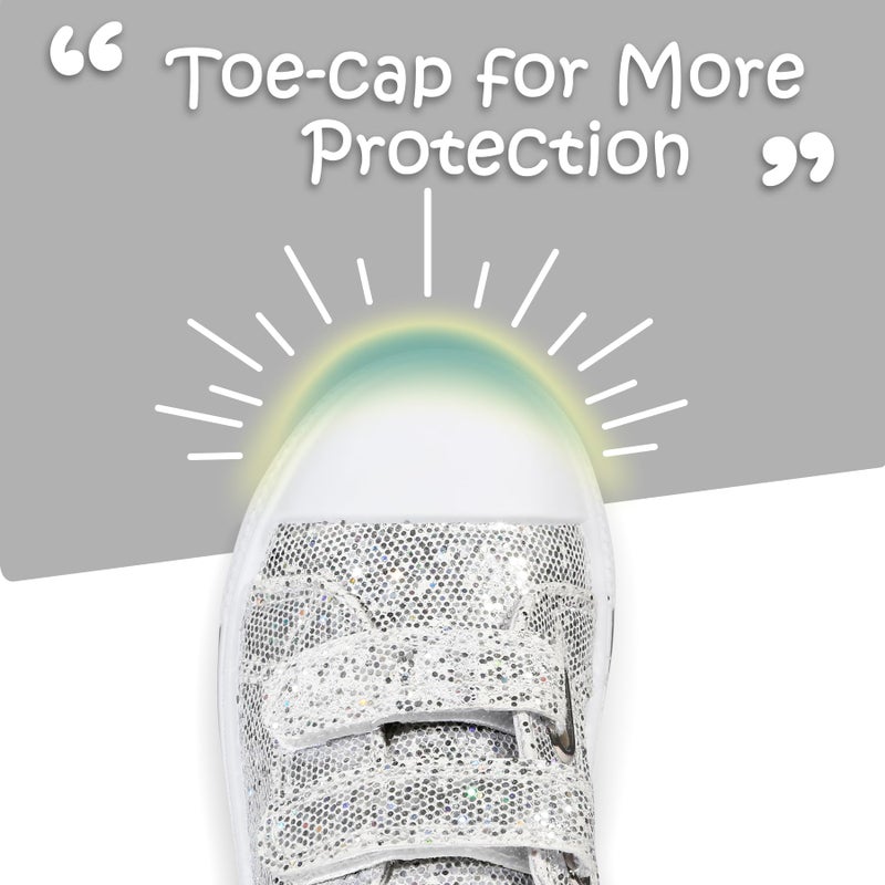 K KomForme Toddler Sneakers for Boys and Girls Dual Hook and Loops Sneakers Baby Canvas Shoes - Image 5