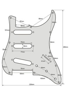 NIBEMINENT SSS 11-Hole Electric Guitar Strat Pickguard Backplate  - Image 3