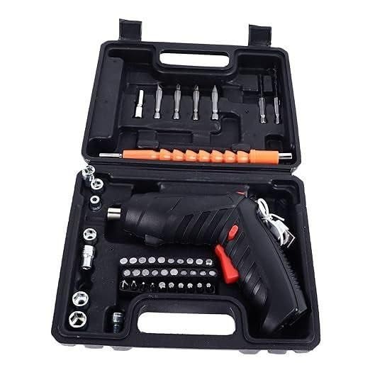DS ENTERPRISE 47 Pcs Electric Screwdriver Bit Set, 4.2V 3.2Nm, Front LED Light, Flexible Shaft, 3.2Nm Maximum Torsion Power Screwdriver with USB Rechargeable Cable Carrying Case, for Household Repair Tool (AA) - Image 1