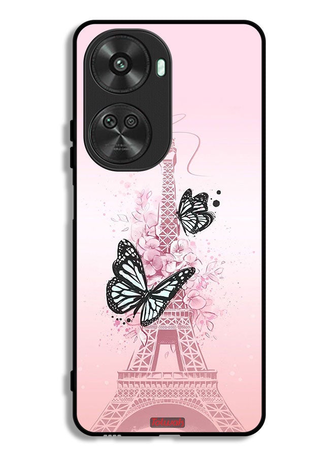 Tolwak Huawei nova 11 SE Protective Case Cover Butterflies On Eiffel Tower - Image 1
