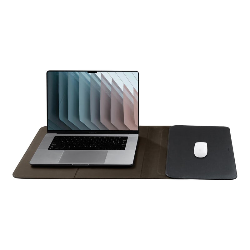 Orbitkey Orbitkey Hybrid Laptop Sleeve | Portable Desk Mat and Laptop Sleeve (Black, 16") - Image 1