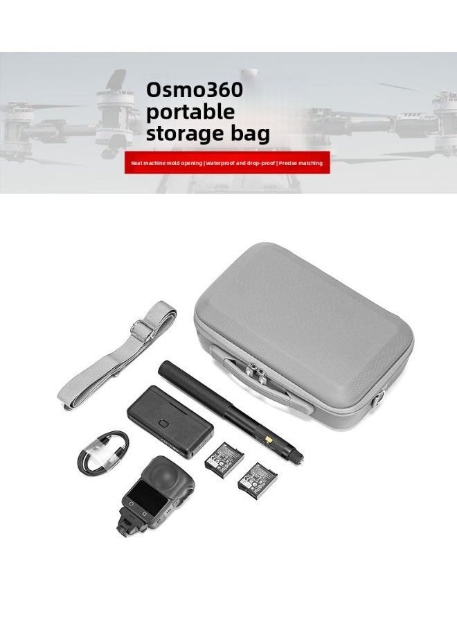 Carrying Case for DJI OSMO 360 Camera, Hard Shell Protective Storage Bag with 1:1 Precision Fit, PU Splash-Resistant Material, Double-Layer Shock Absorption, Portable Handle, Anti-Pressure & Durable - Image 1