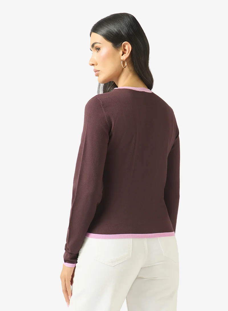 Only Casual Long Sleeve O-Neck Top