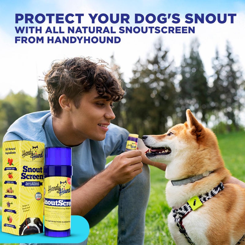 Handy Hound SnoutScreen Dog Nose Balm and Paw Balm, Moisturizing Formula for Dry or Cracked Noses, Vet Recommended, Made in USA, Protects Against UVB and UVC Rays, 2 oz - Image 2